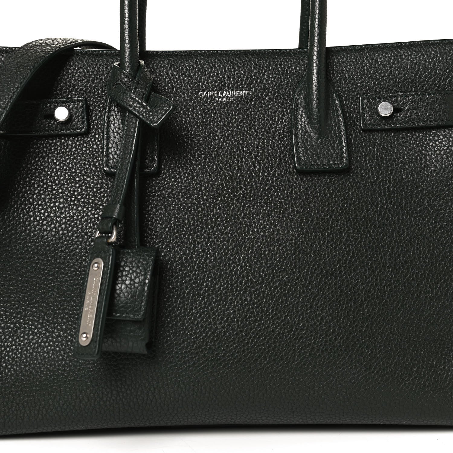 Saint Laurent Grained Calfskin Baby Sac De Jour Souple Dark Green 7 of 12