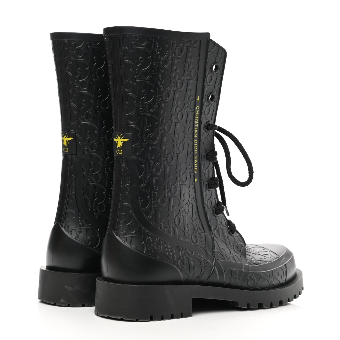 Oblique Rubber Diorcamp Boots 39 Black