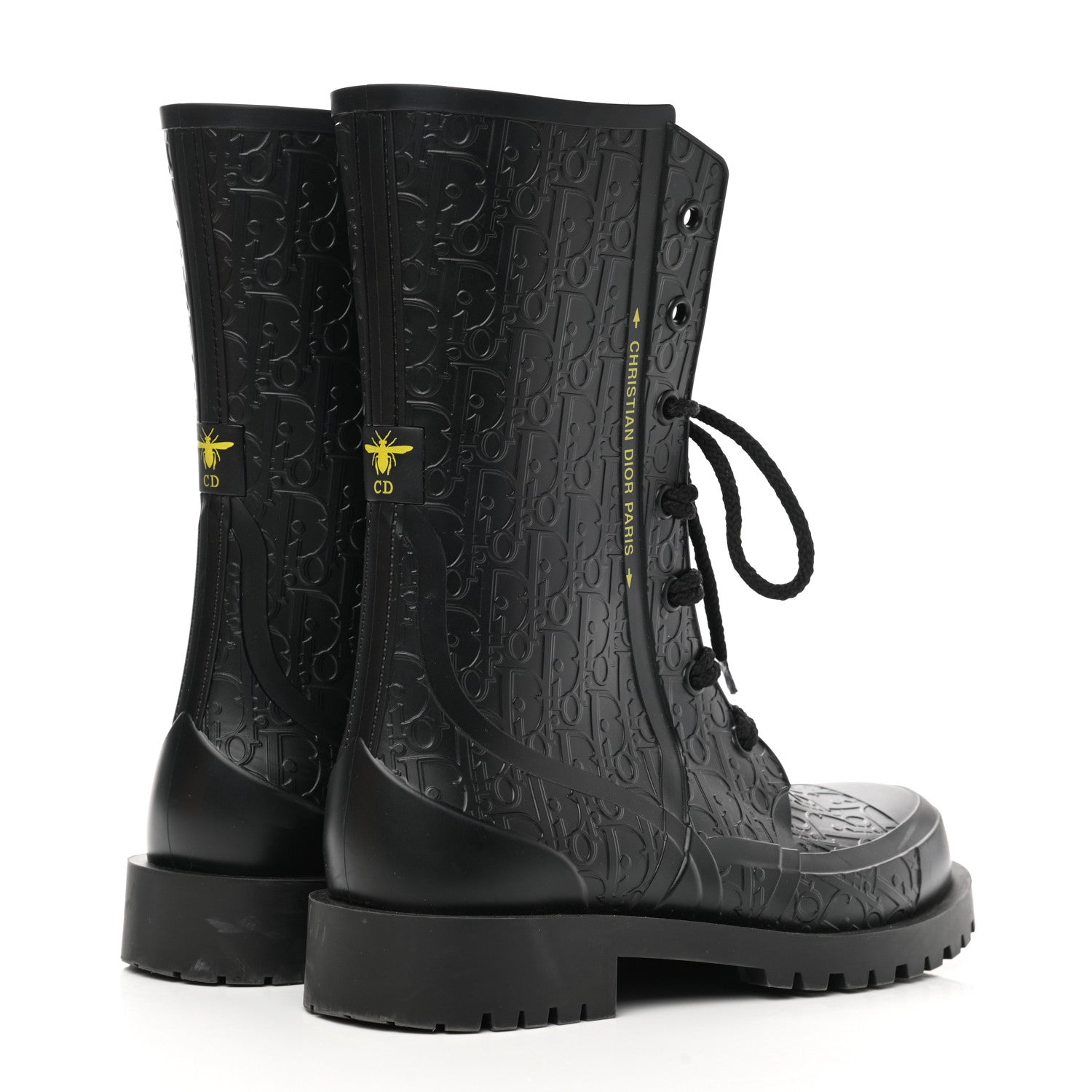Christian Dior Oblique Rubber Diorcamp Boots 39 Black 5 of 11
