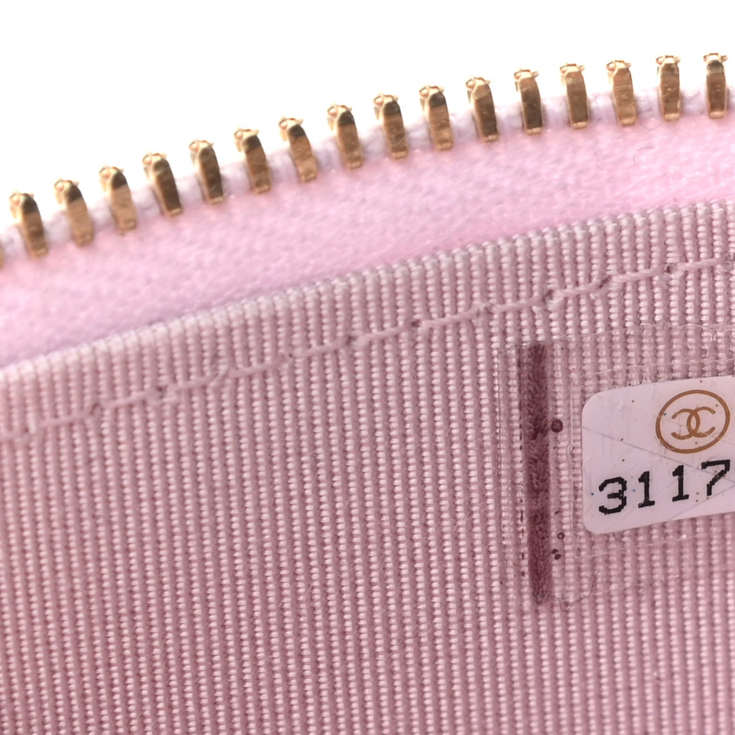 Caviar Quilted Mini Vanity Case With Chain Light Pink