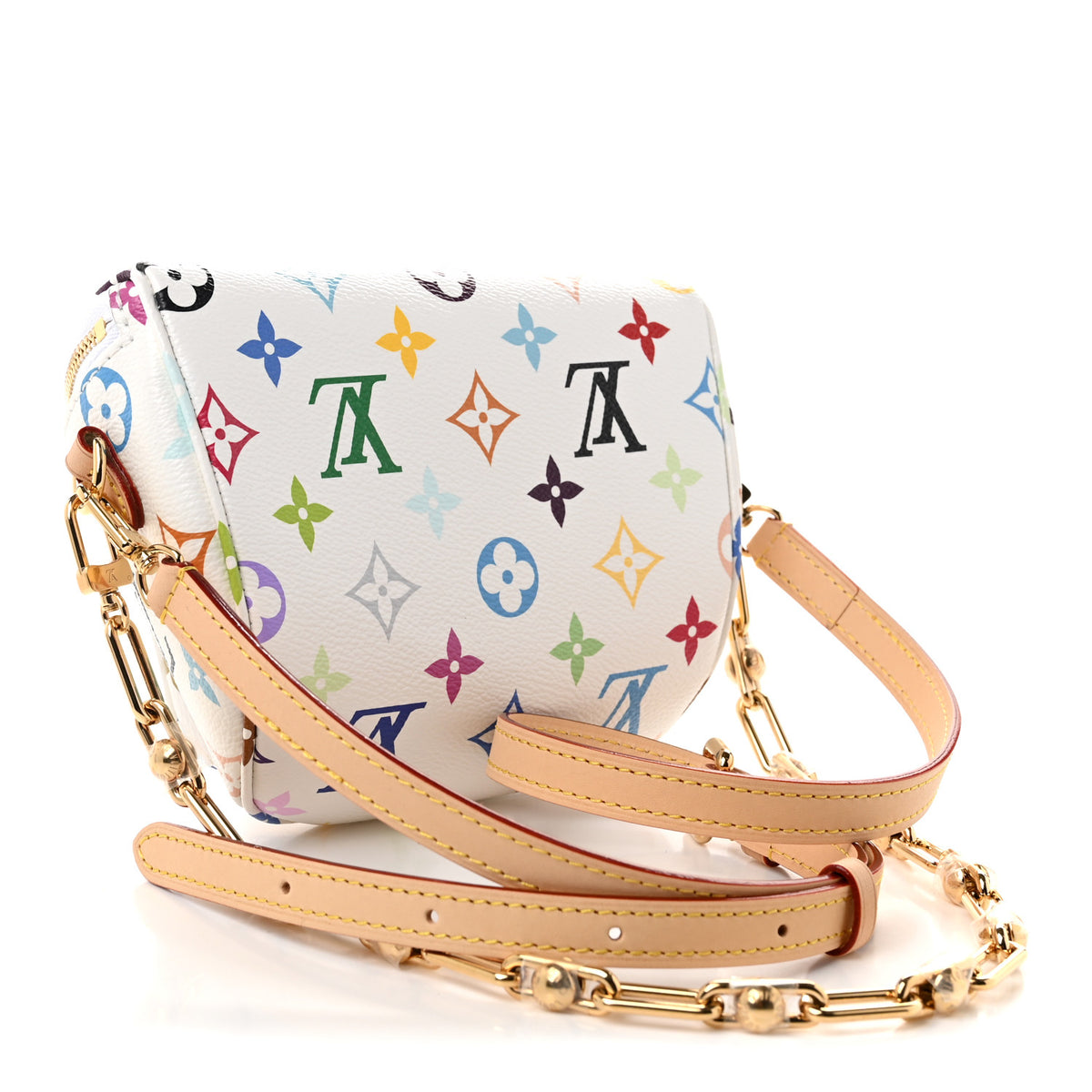 LV X TM Monogram Multicolor Mini Bumbag White