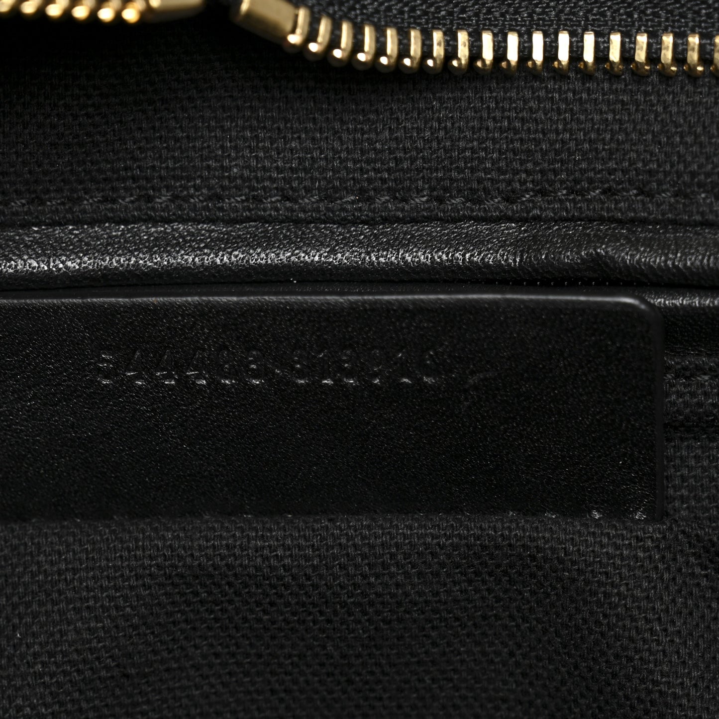 Calfskin Large Studded Padlock Zip Around Tote Black