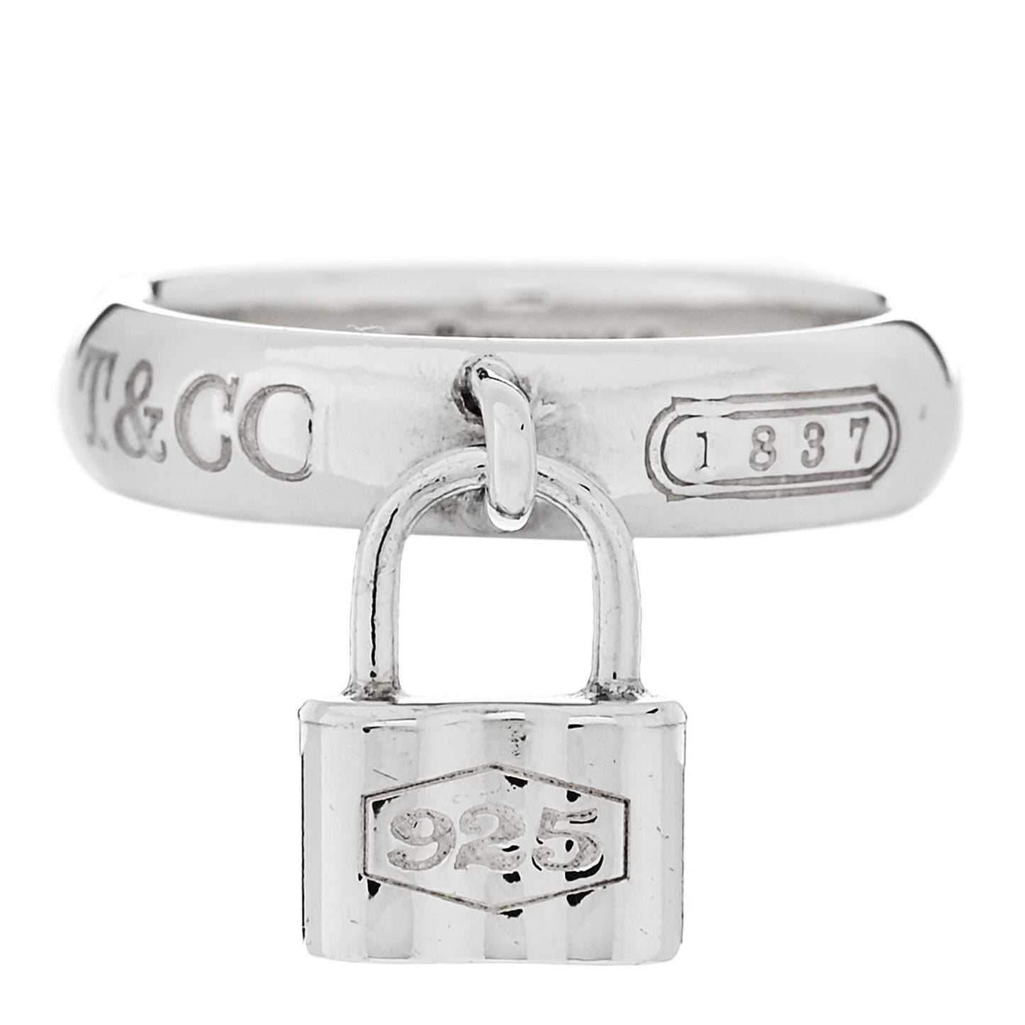 Sterling Silver 1837 Lock Charm Ring 47 4