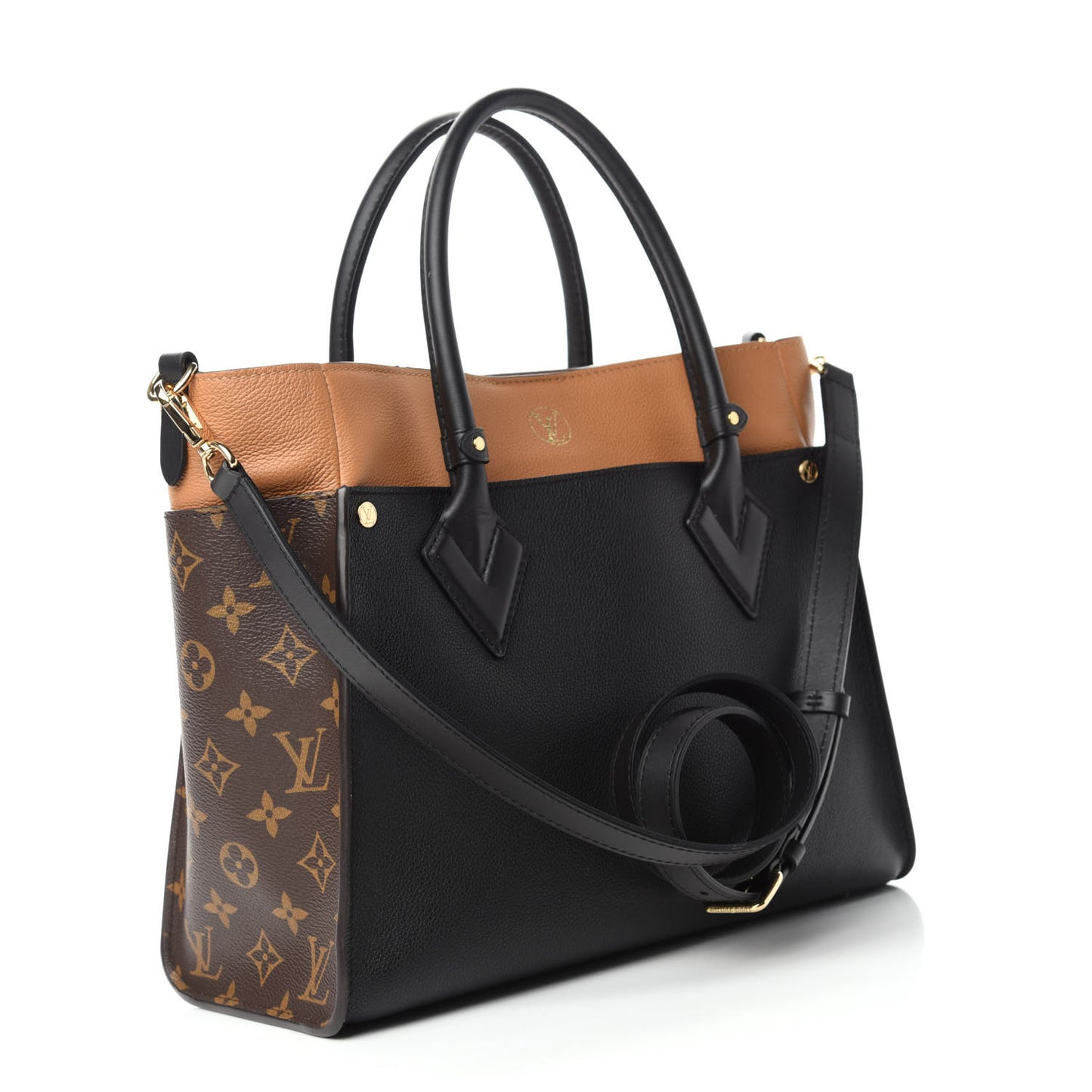 Calfskin Monogram On My Side Black