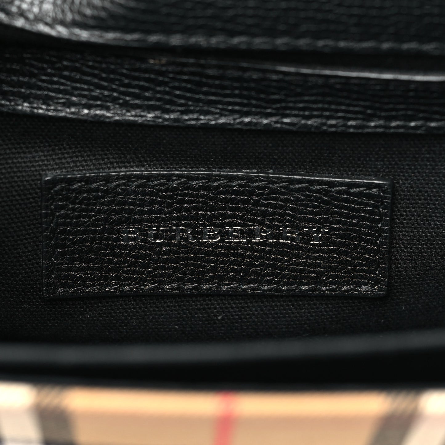 Derby Calfskin Vintage Check Small Macken Crossbody Bag Black