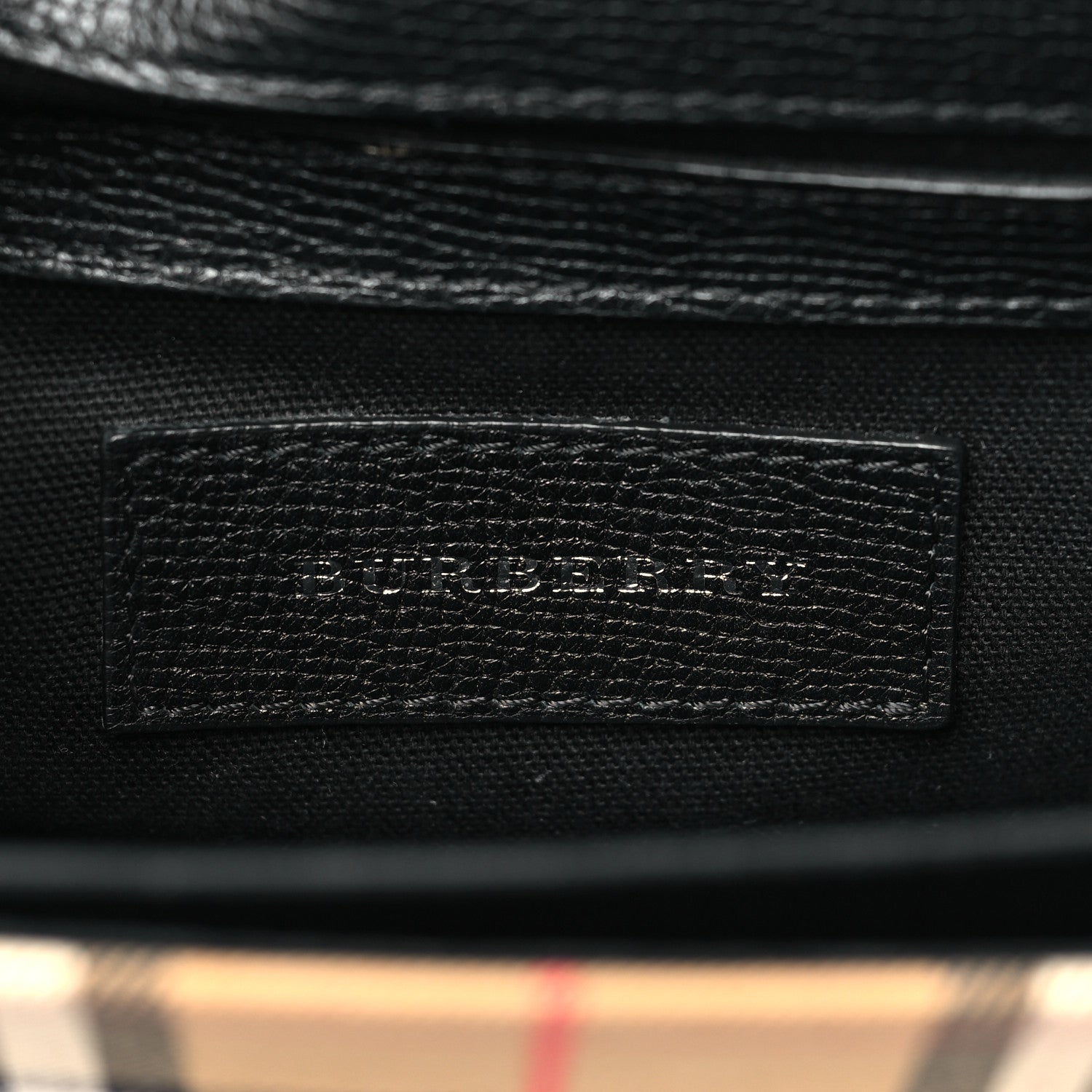 Burberry Derby Calfskin Vintage Check Small Macken Crossbody Bag Black 6 of 10