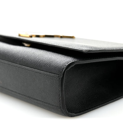 Saint Laurent Grain De Poudre Medium Classic Monogram Kate Satchel Black 10 of 15