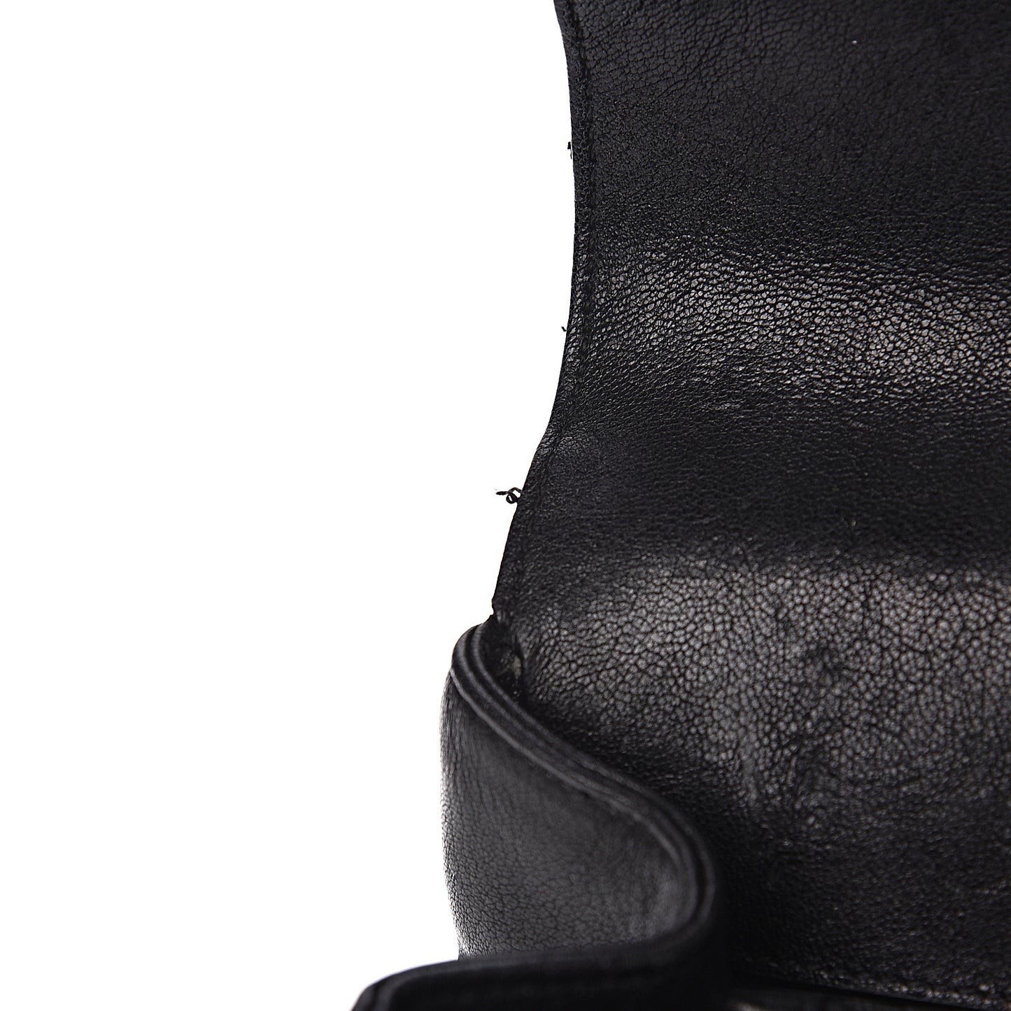 Sheepskin Matelasse Chevron Monogram Medium College Bag Black