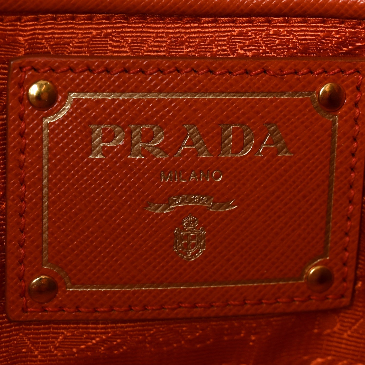 Prada Saffiano Lux Tote Papaya 6 of 9