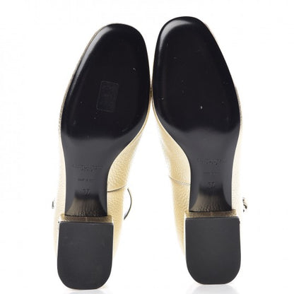 Saint Laurent Metallic Calfskin Babies 40 Ankle Strap Pumps 37 Gold 8 of 14