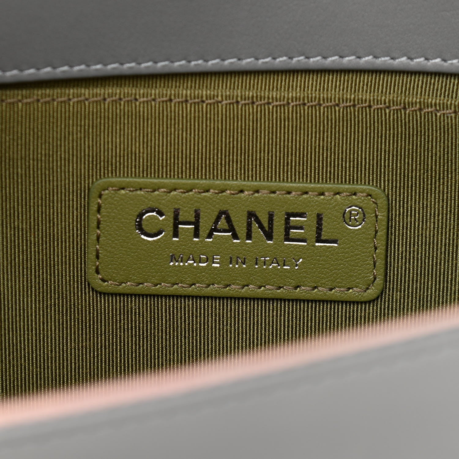 Chanel Calfskin Quilted Medium Boy Flap Grey 6 of 10