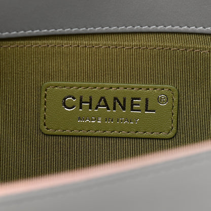 Chanel Calfskin Quilted Medium Boy Flap Grey 6 of 10
