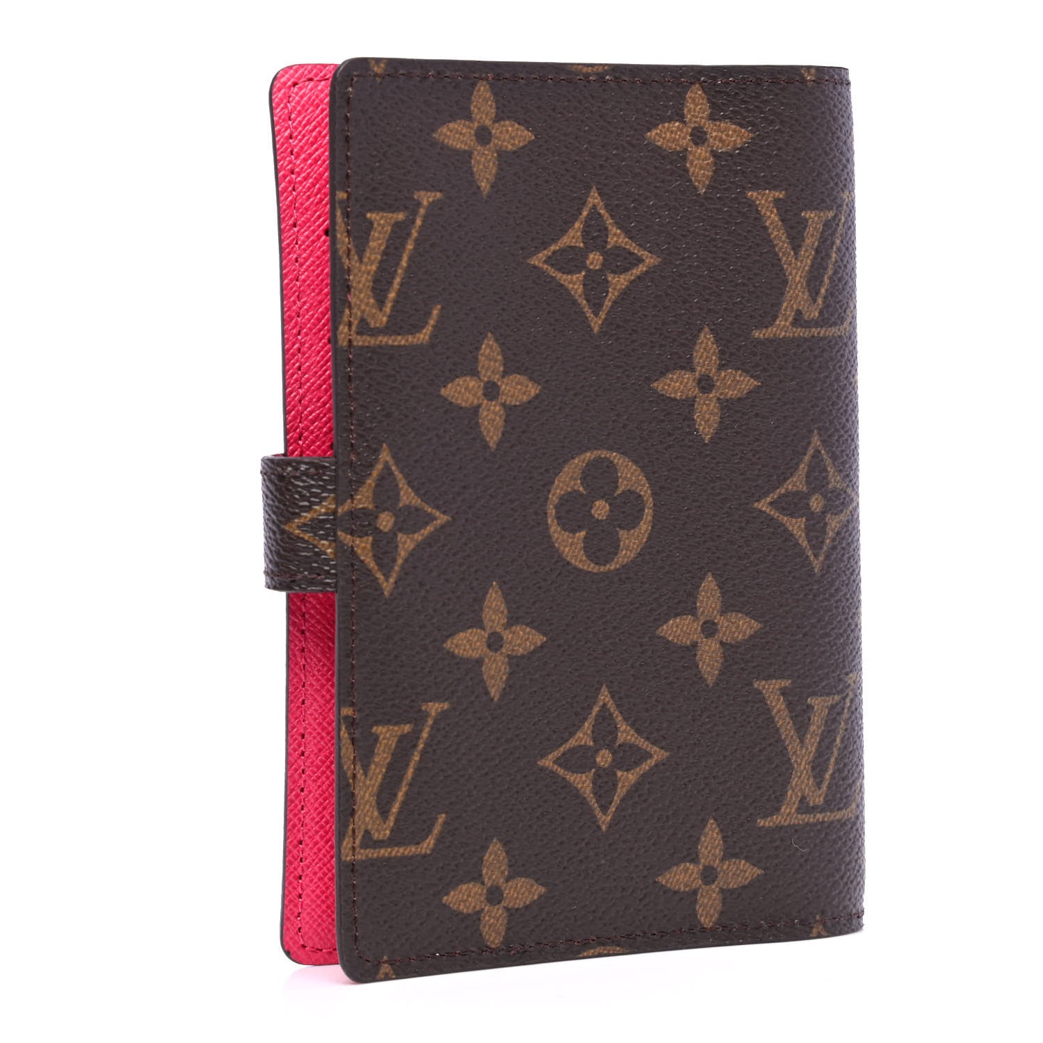 Louis Vuitton Monogram My LV Heritage Small Ring Agenda Cover Fuchsia Bleu Marine 2 of 4