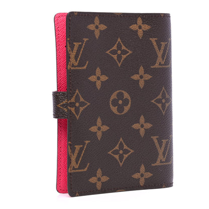 Louis Vuitton Monogram My LV Heritage Small Ring Agenda Cover Fuchsia Bleu Marine 2 of 4