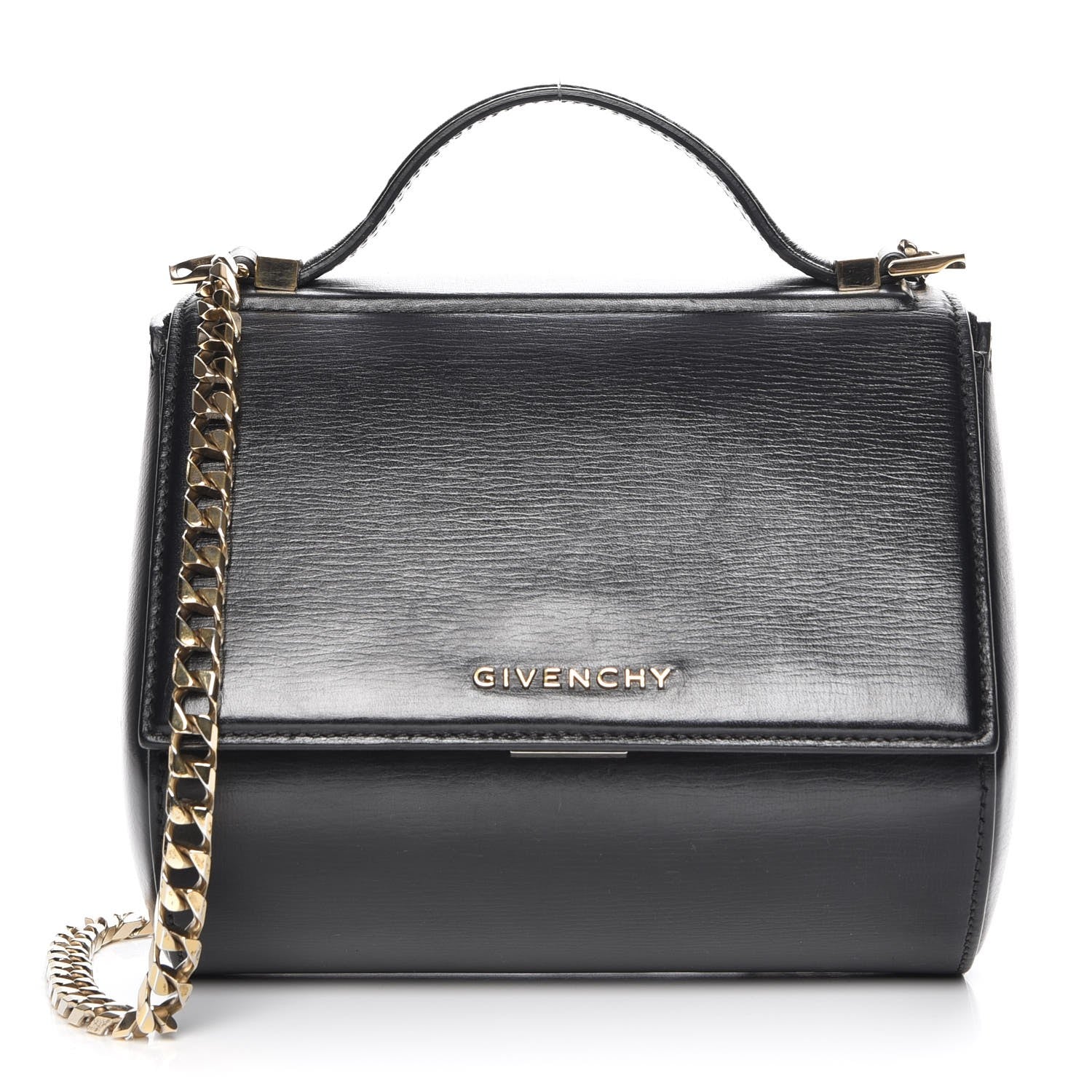 Givenchy Textured Calfskin Mini Pandora Box Chain Crossbody Bag Black 1 of 7