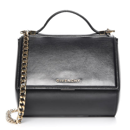 Givenchy Textured Calfskin Mini Pandora Box Chain Crossbody Bag Black 1 of 7