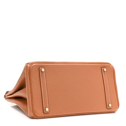 Hermes Taurillon Clemence Birkin 35 Gold 4 of 10