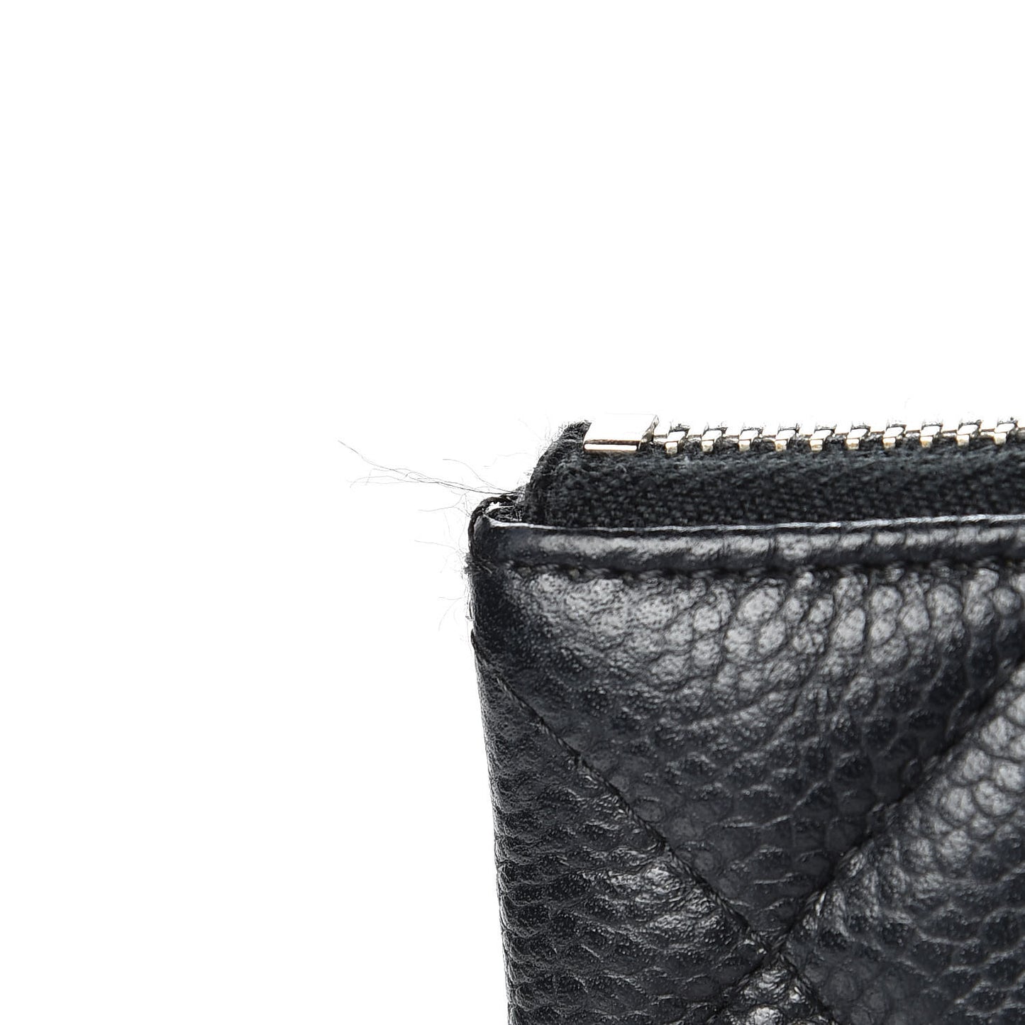 Caviar Quilted Large Cosmetic Case Black