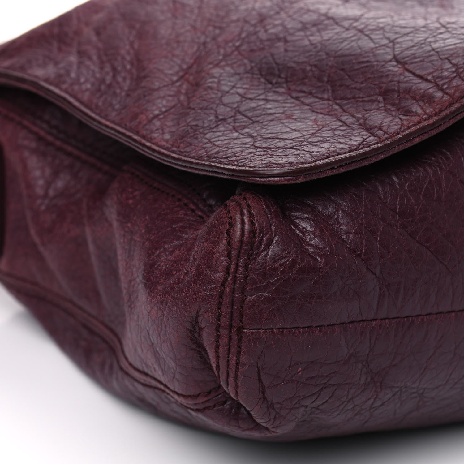 Balenciaga Agneau Classic Hardware Messenger Rouge Lie De Vin 7 of 17