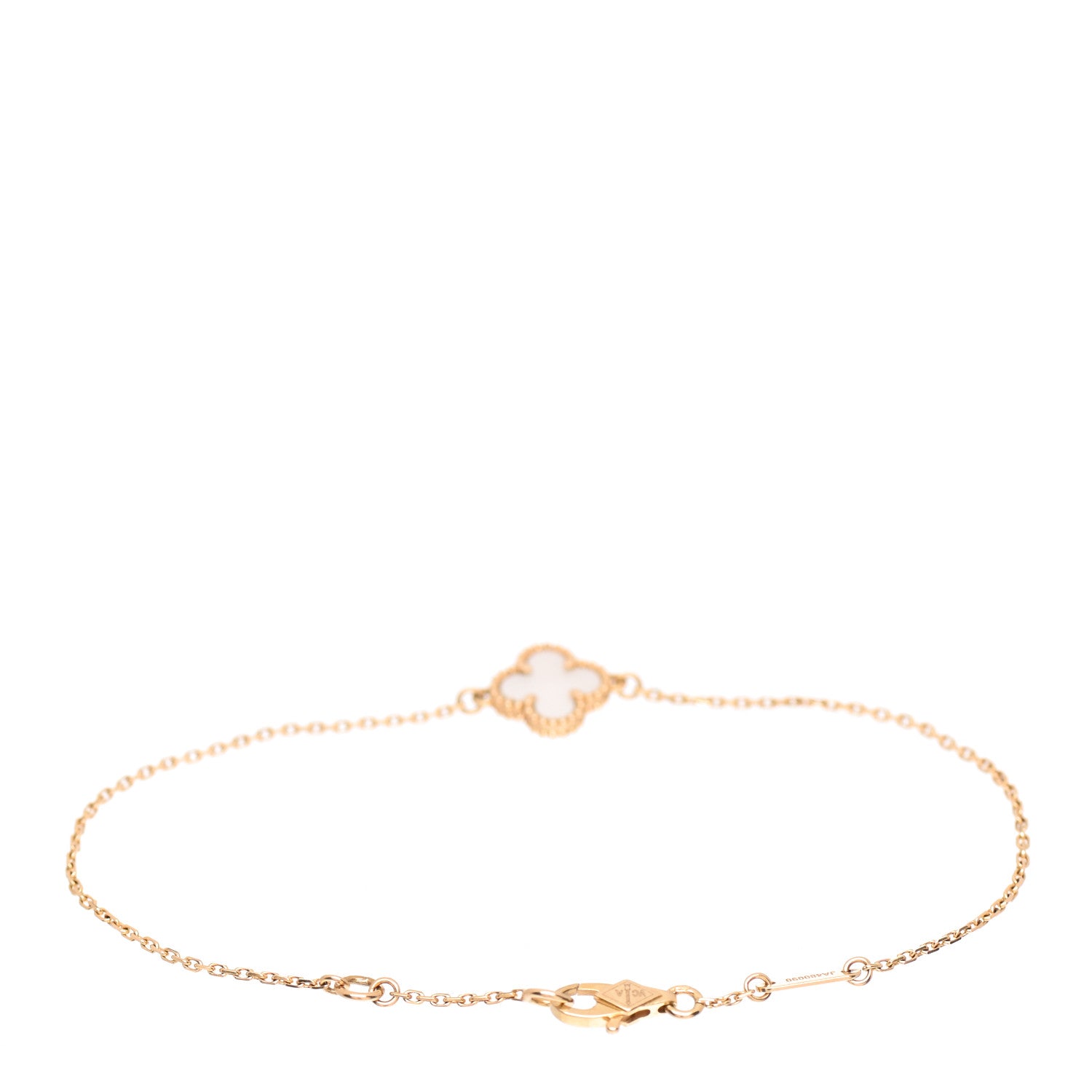 Van Cleef & Arpels 18K Yellow Gold Mother of Pearl Sweet Alhambra Bracelet 3 of 5
