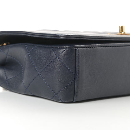 Chanel Sheepskin Quilted Medium Vintage Mademoiselle Flap Dark Navy 9 of 14
