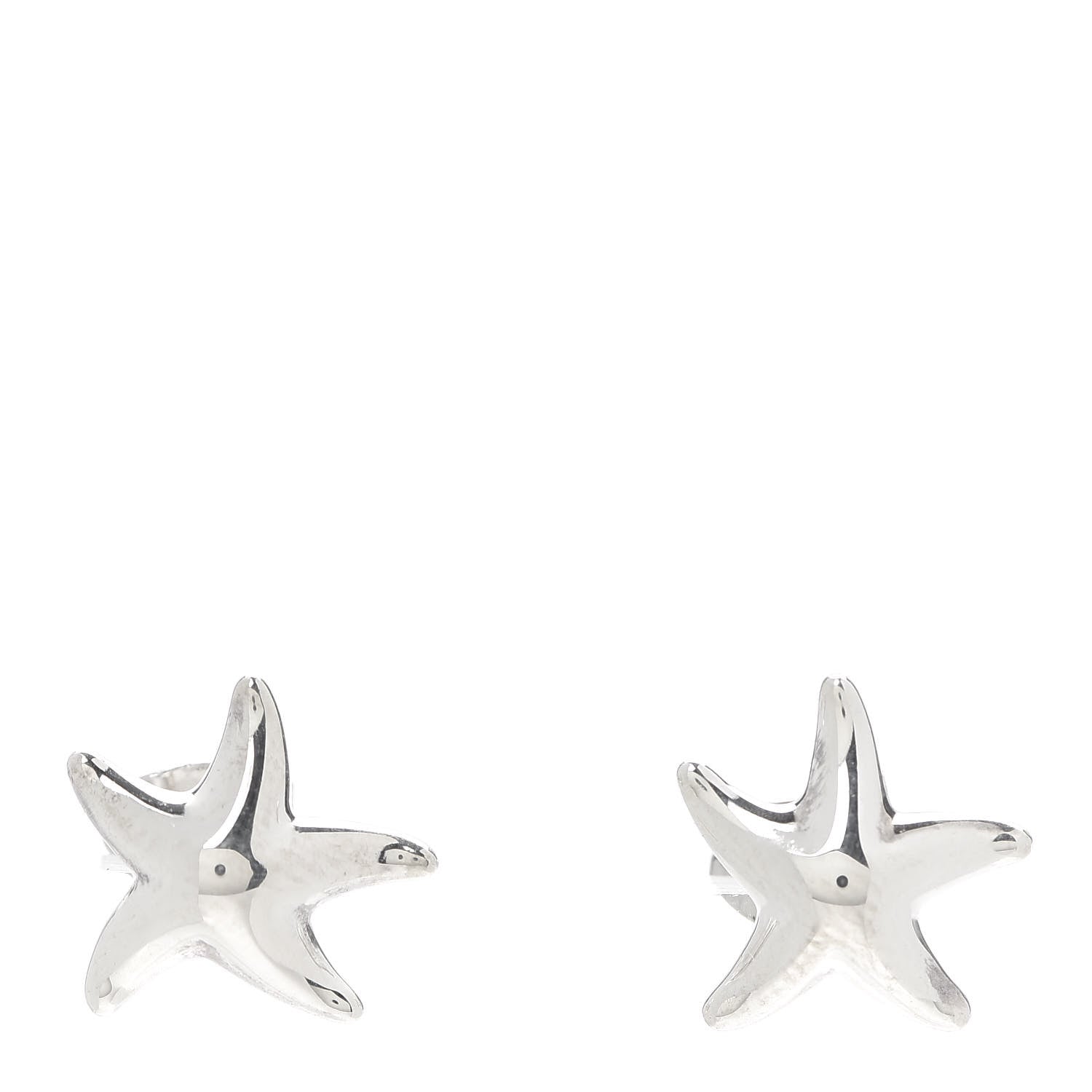 Tiffany Sterling Silver 12mm Elsa Peretti Starfish Earrings 1 of 6