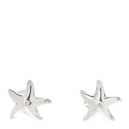 Tiffany Sterling Silver 12mm Elsa Peretti Starfish Earrings 1 of 6