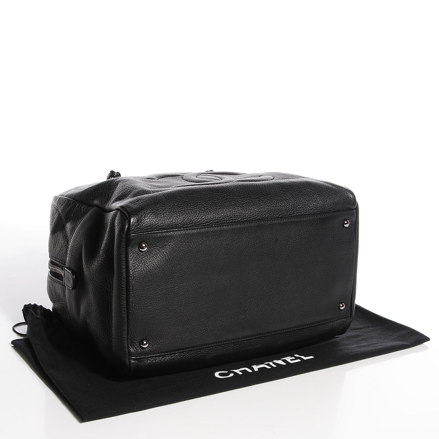 Deerskin Luxe Ligne Large Bowler Black