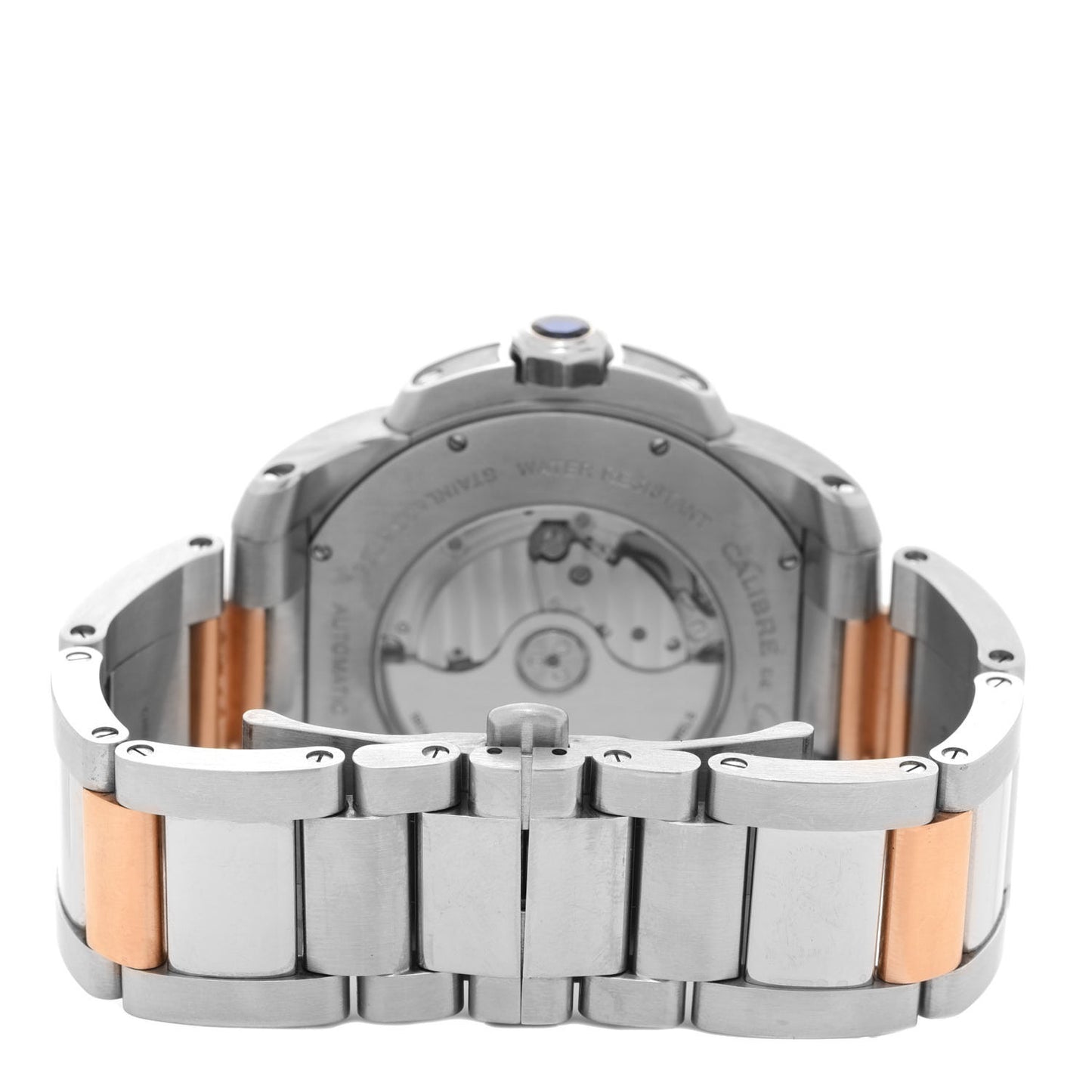 Stainless Steel 18K Pink Gold 42mm Calibre de Cartier Automatic Watch