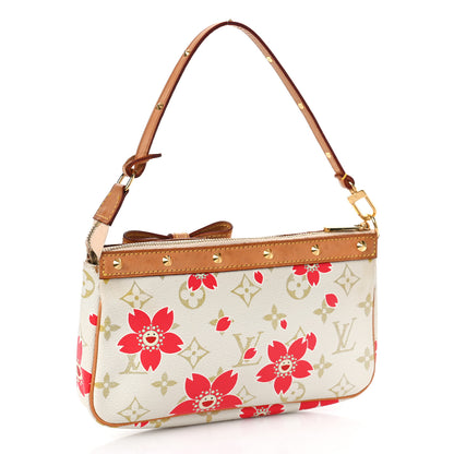 Louis Vuitton Monogram Cherry Blossom Pochette Accessories Red 3 of 10