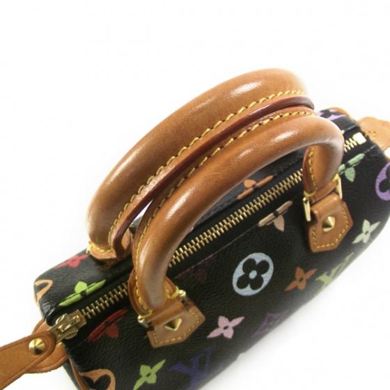 Louis Vuitton Monogram Multicolor Mini Sac HL Speedy Black 5 of 9