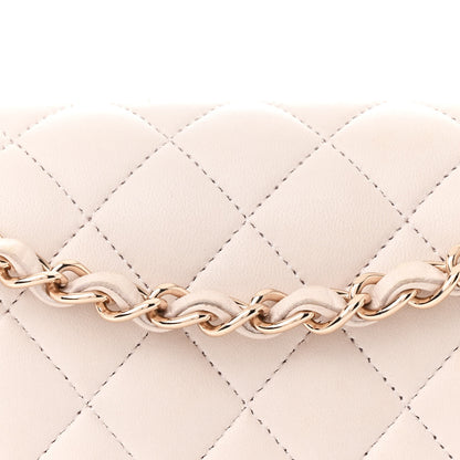 Chanel Lambskin Quilted Medium Double Flap Light Pink 8 of 13