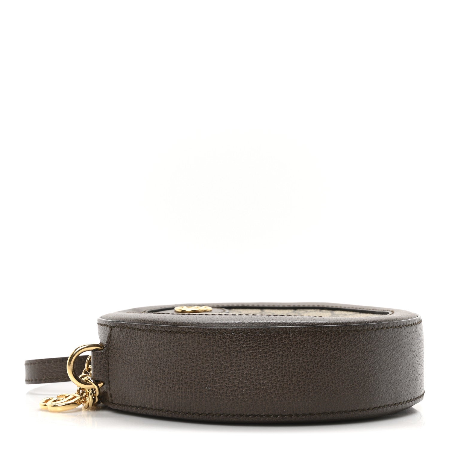 Gucci GG Supreme Monogram Web Mini Ophidia Round Shoulder Bag Brown 4 of 10