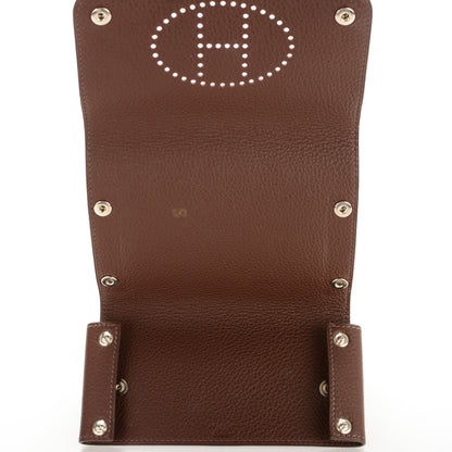 Hermes Taurillon Clemence Mises et Relances Chocolate 5 of 7