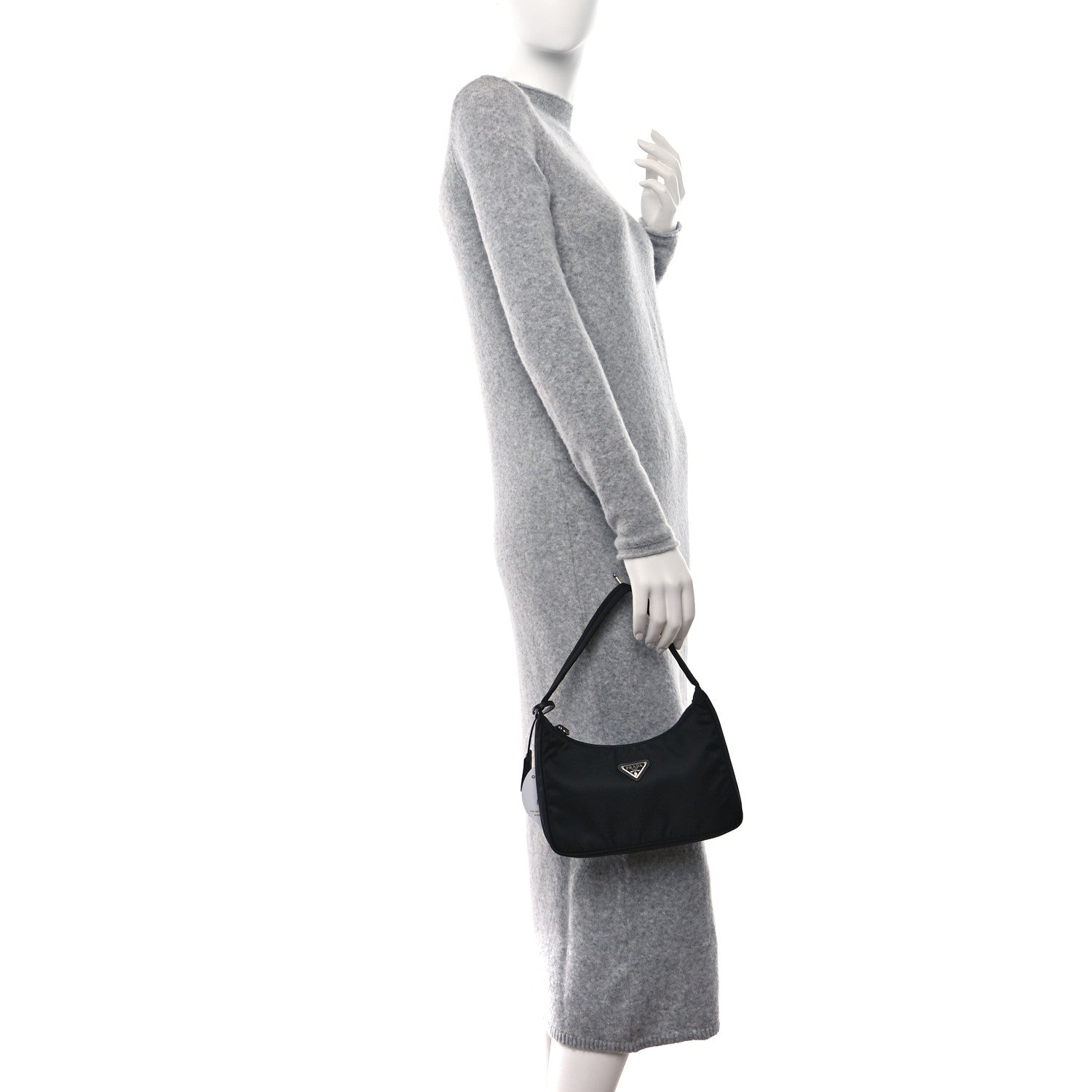 Prada Tessuto Nylon Mini Re-Edition 2000 Bag Black 2 of 8