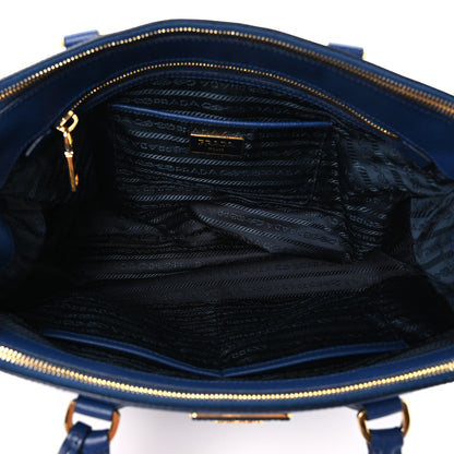 Prada Saffiano Lux Medium Galleria Double Zip Tote Blue 5 of 11