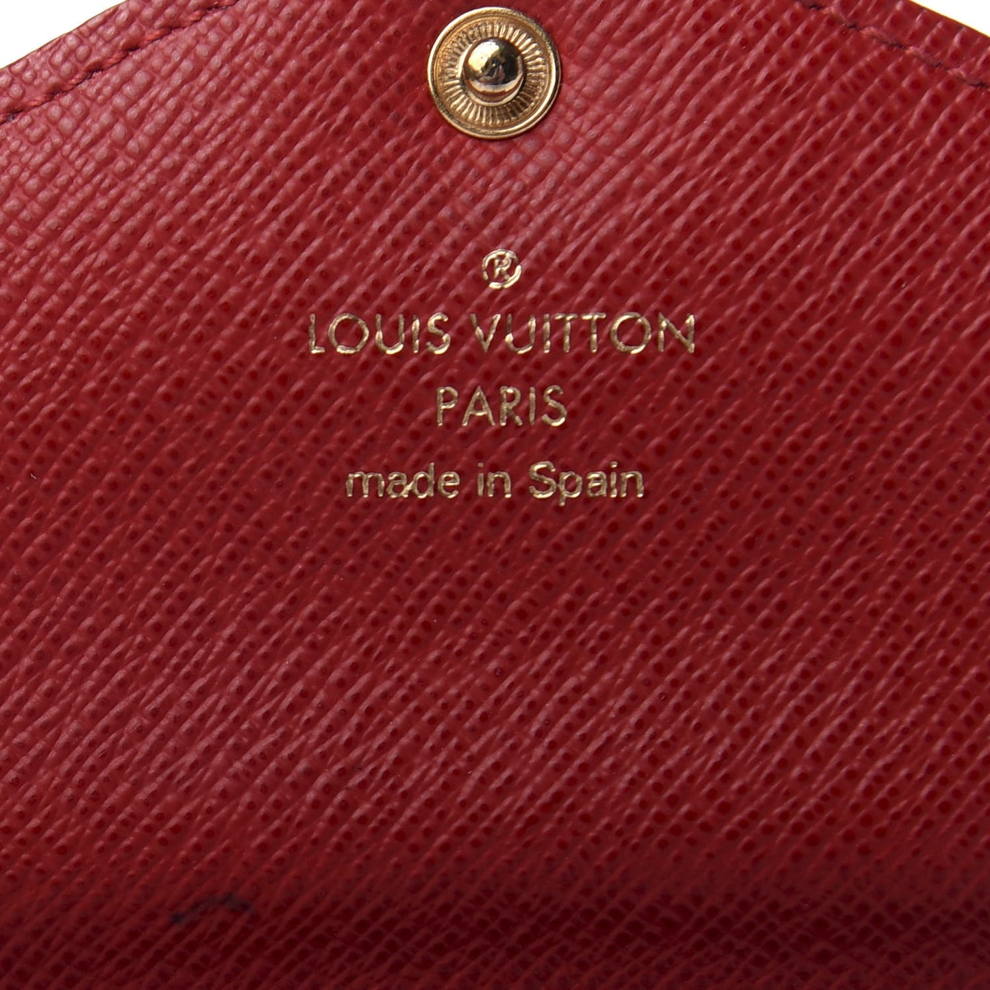 Damier Ebene Josephine Wallet Red