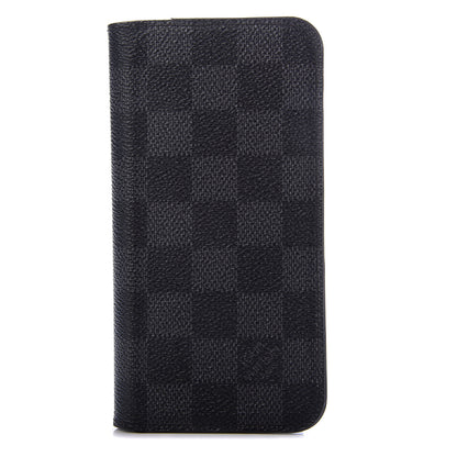 Louis Vuitton Damier Graphite iPhone X Folio Case 1 of 8