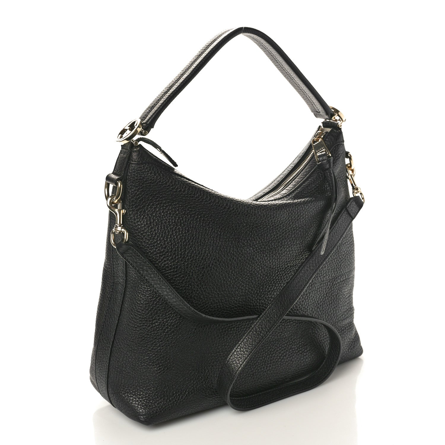 Gucci Pebbled Calfskin Small Miss GG Hobo Black 2 of 10