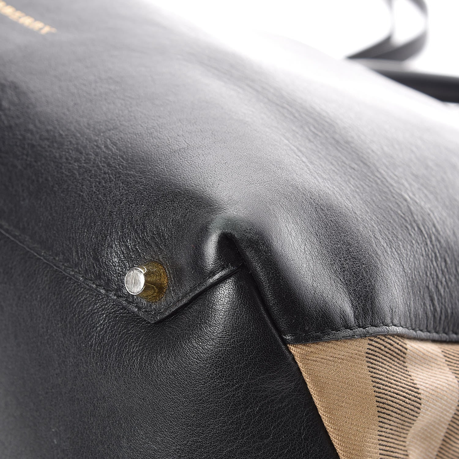 Burberry Smooth Calfskin Medium Banner Tote Black 13 of 19