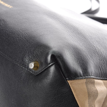 Burberry Smooth Calfskin Medium Banner Tote Black 13 of 19