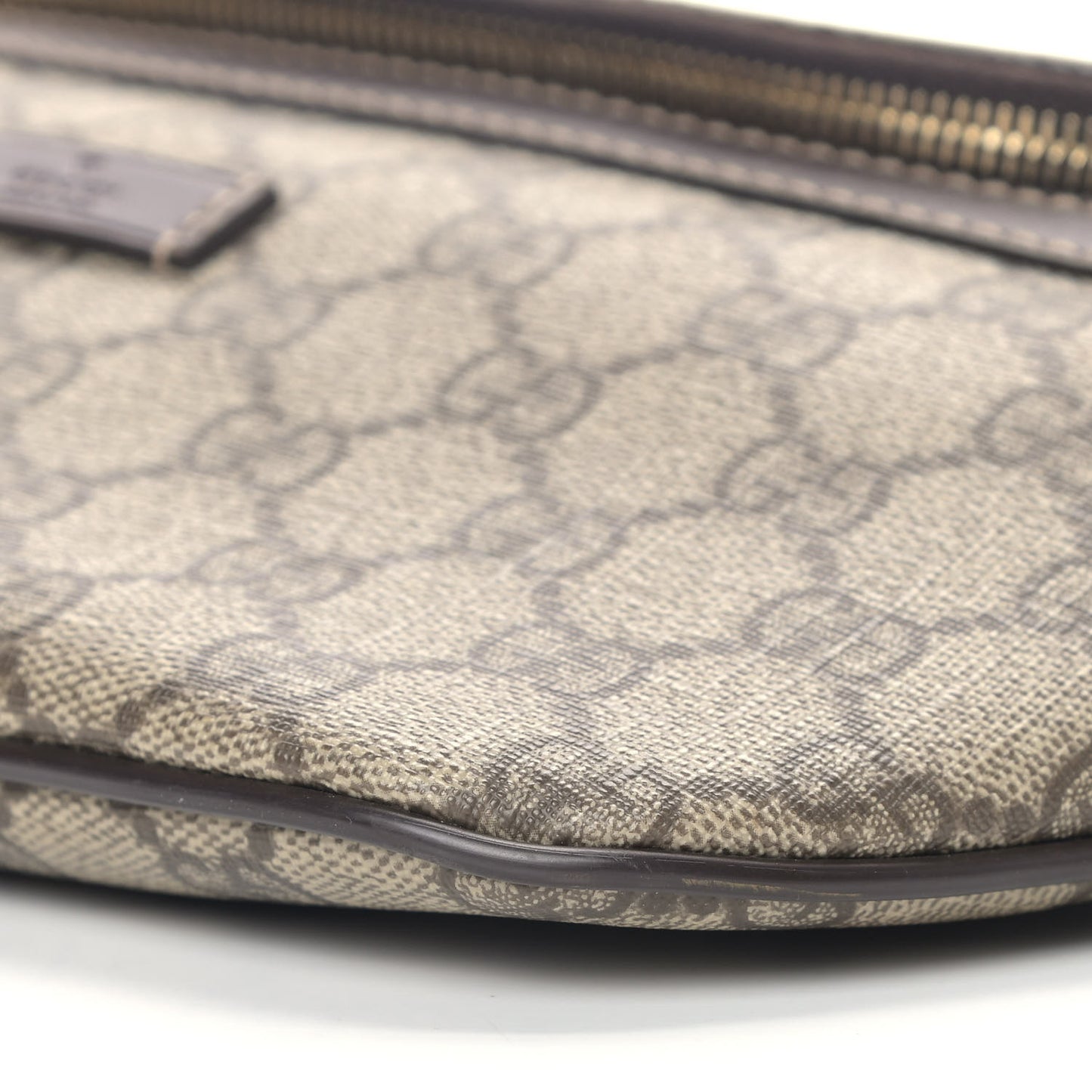GG Supreme Monogram Belt Bag Dark Brown