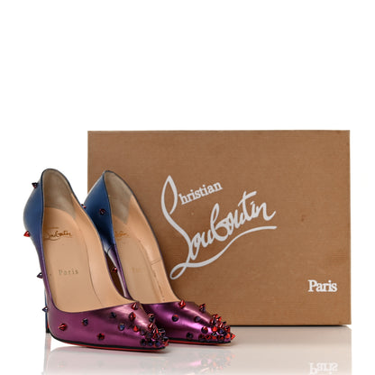 Christian Louboutin Patent Scarabe Degraspike 120 Pumps 36 Rose Digitale 9 of 9