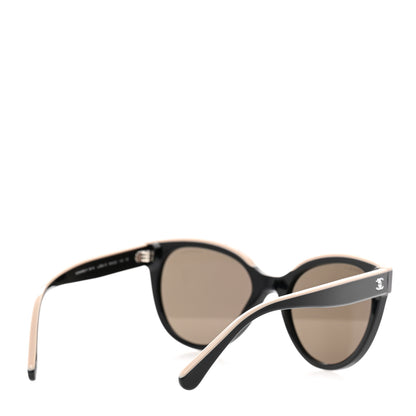 Chanel Acetate CC Butterfly Sunglasses 5414 Black Beige 4 of 8
