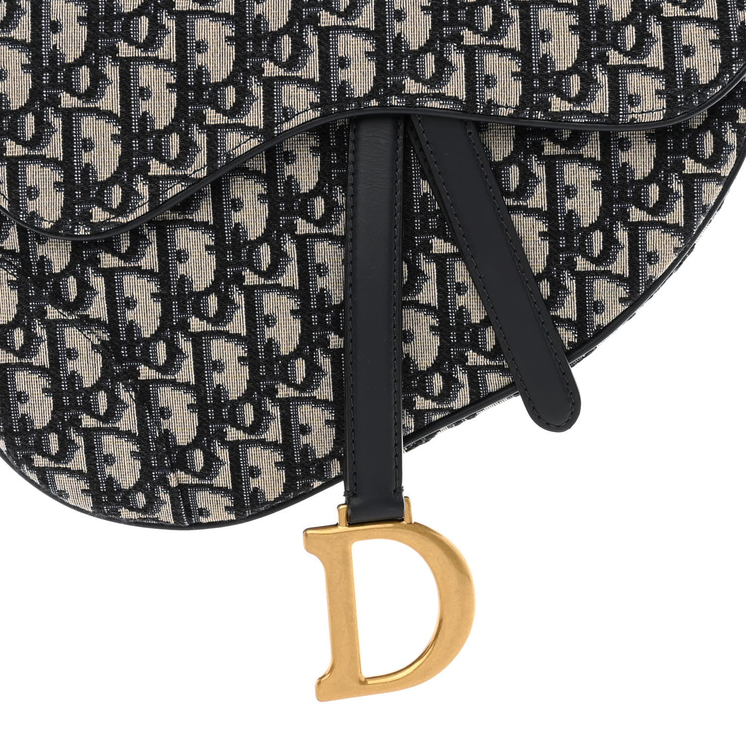 Christian Dior Oblique Saddle Bag Blue 8 of 11