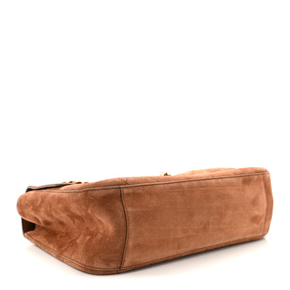 Chanel Suede Calfskin Small Souplissimo Maxi Flap Camel 4 of 10