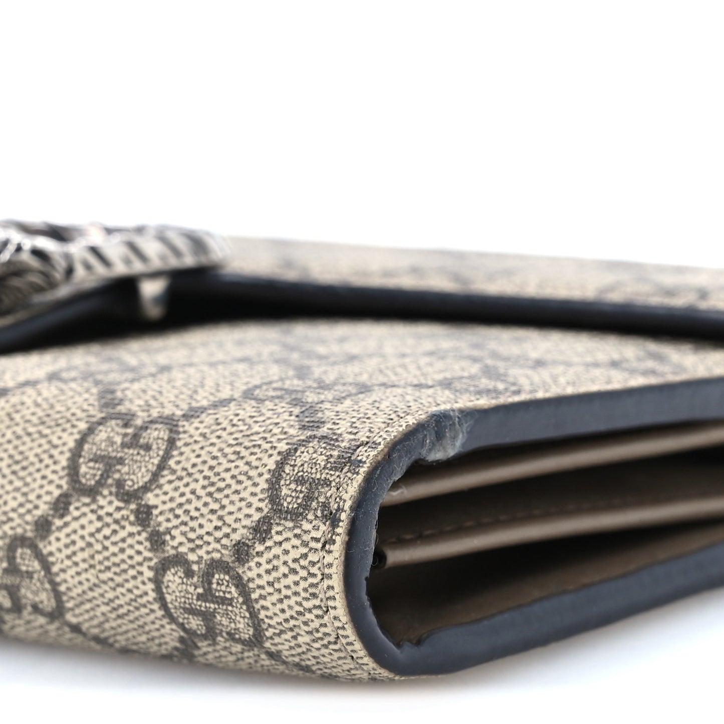 GG Supreme Monogram Mini Dionysus Chain Wallet Beige Taupe