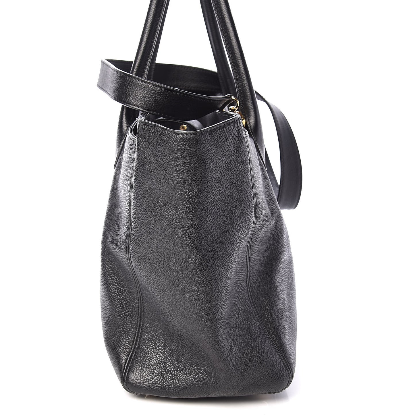 Calfskin Cerf Shopper Tote Black