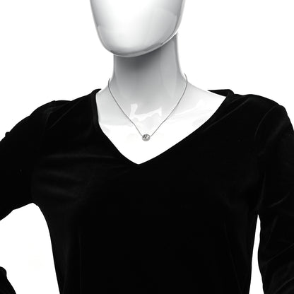 Christian Dior 18K White Gold Diamond Mother of Pearl Rose Des Vents Necklace 2 of 6