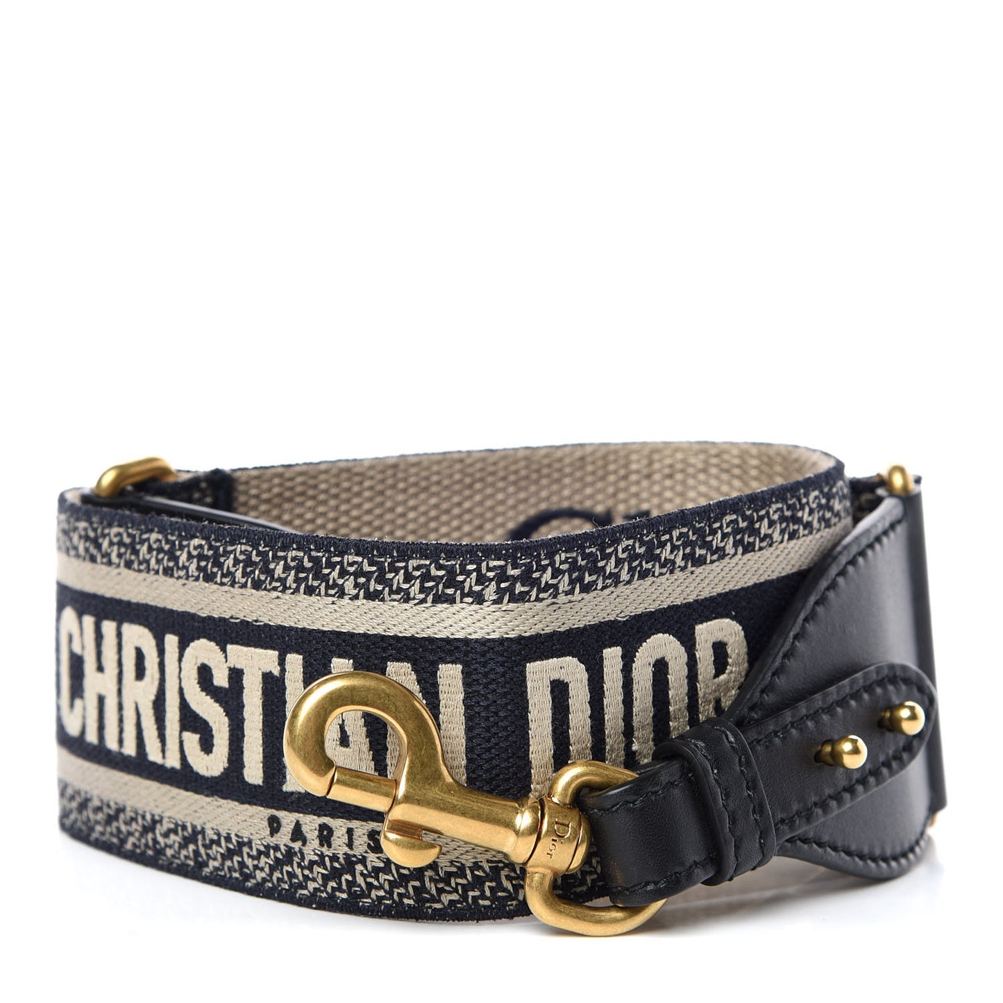 Canvas Embroidered Shoulder Strap Blue